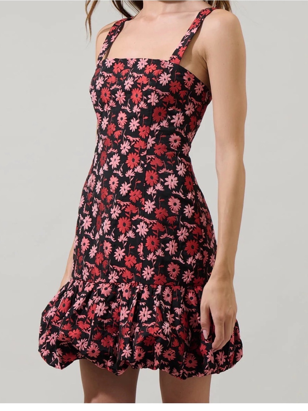 NWT SugarLips Fredonia Floral Jacquard Eloy Ruffle Mini Dress Sz Small $109